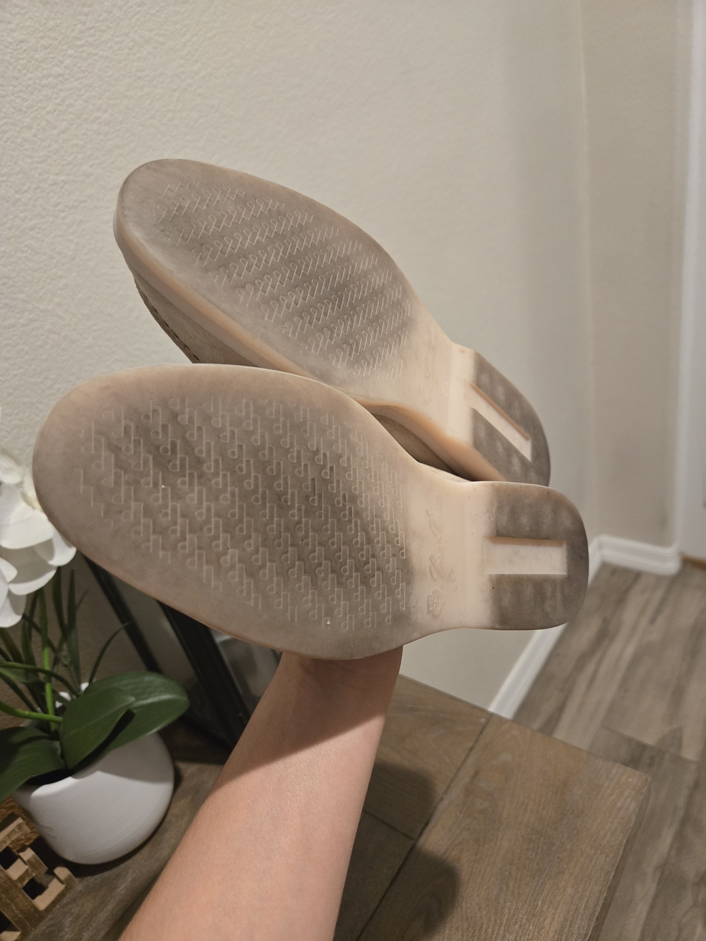 Loro Piana Suede Tassel Loafers in Beige - Picture 7 of 7